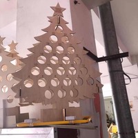 Grenzüberschreitender Bestseller Moderner Minimalistischer Weihnachts-Countdown Weinregal Weihnachtsbaum-förmiger Weinflaschenhalter Holz-Ornament