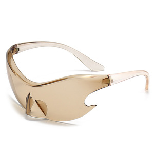 แว่นกันแดดทรงสปอร์ตแบบชิ้นเดียว สีสันสดใส สไตล์ Y2K - Product Image 3