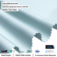 Tissu de sport Coolmax en polyester à séchage rapide, anti-UV, sensation de fraîcheur, anti-transpiration, respirant, en spandex, pour polo