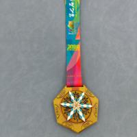 Médailles de sport personnalisables Or Argent Cuivre Sublimation Médaille de marathon Gravée Médaille de finisseur Récompense de course Ruban Métal durable