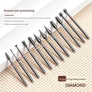 En gros, embouts <span class=keywords><strong>de</strong></span> manucure russe en diamant et carbure <span class=keywords><strong>pour</strong></span> repousse-cuticules, préparation des ongles, ouverture des cuticules, nettoyage des flancs des ongles - Product Image 1