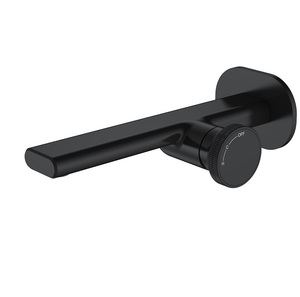 Mélangeur de lavabo mural Ajiva MB en finition PVD noir mat de qualité supérieure et design de luxe esthétique parfait pour la salle de bain - Product Image 6