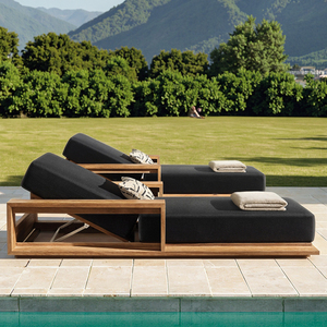 Chaise longue <span class=keywords><strong>de</strong></span> luxe tout temps Hôtels Plages Piscines Chaises longues en bois <span class=keywords><strong>de</strong></span> teck Mobilier d'extérieur Chaises <span class=keywords><strong>de</strong></span> jardin d'extérieur - Product Image 6