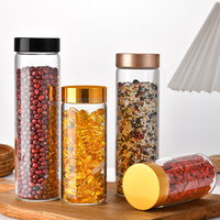 Bocaux en verre transparent en gros, scellés, pour céréales, bonbons, en borosilicate, à large ouverture, scellés