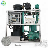 Machine à glaçons en tube de 1000 kg, en acier inoxydable, machine à glaçons en tube commerciale