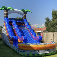 Toboggan gonflable en mousse pour fête en plein air, château gonflable, toboggan aquatique commercial gonflable