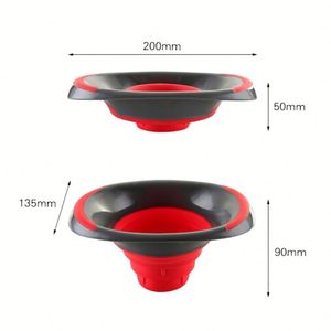 Wholesale Custom <b>Kitchen</b> Gadget Foldable Canning <b>Funnel</b> Collapsible Silicone Wide Mouth Regular Mason Jars Plastic Hand Grip - Product Image 4