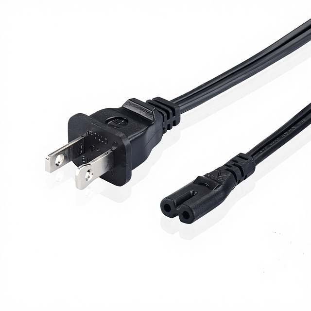 Universal 2 Prong AC Power Cable C7 Figure 8 Power Cord 2 Prong AC Wall Power Cable Replacement Cord for Laptop/Camera