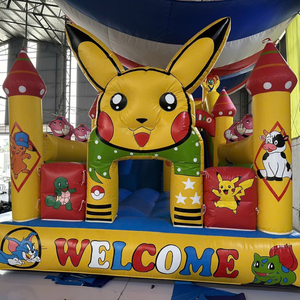 Características de Fácil Instalación: Castillo Inflable de Pikachu para Parques de Diversiones, 4m x 8m, Material PVC, Aplicación de Juegos de Vietnam - Product Image 1