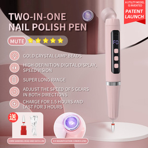 Machine à ongles électrique 2-en-1 avec lampe UV LED à une main pour le durcissement du vernis gel et le retrait du vernis, outil de manucure pour la maison et le salon - Product Image 1