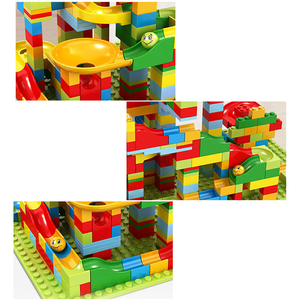 Carreras de canicas para niños, bloques grandes compatibles con bloques de construcción, Tobogán, bloques grandes, DIY, juguetes para niños, 336 Uds., gran oferta - Product Image 5