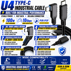 Cable USB C a USB C LUNGKAY de 240W, 90 Grados, U 4, con Trenzado de Nailon, Carga Rápida, Transferencia de Datos de 20Gbps, Video 8K, para Juegos, Portátil y Teléfono - Product Image 2
