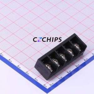 DBT50-8.25-5P-BK-P Barrier Terminal Block Through hole Component (THT),P=8.25mm Connector Three Sides 8.25mm 1x5P Straight Pin - Product Image 1