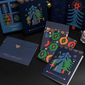 Wholesale Custom Printing <strong>Christmas</strong> <strong>Cards</strong> Gift Greeting <strong>Cards</strong> Envelopes Set Box with Closure - Product Image 1