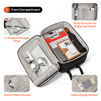 Sac à dos classique pour ordinateur portable, résistant à l'eau, extensible, avec poche cachée, port USB, et compartiment pour trolley