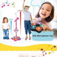 Support de microphone pour enfants, karaoké électronique portable pour enfants, support de microphone pour karaoké de fête pour la performance musicale familiale