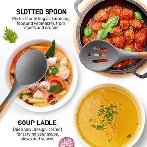 Juego de utensilios de <span class=keywords><strong>cocina</strong></span> antiadherentes, 7 Uds., vajilla de <span class=keywords><strong>cocina</strong></span>, <span class=keywords><strong>cubiertos</strong></span>, utensilios de <span class=keywords><strong>cocina</strong></span> de <span class=keywords><strong>silicona</strong></span> con mango de madera - Product Image 4