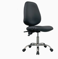 Chaise de laboratoire, de bureau et scolaire à design moderne, antistatique ESD, en maille, avec piètement en aluminium, réglable en hauteur, appui-tête inclinable et télécommande