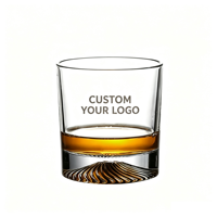 Verre à whisky sans pied transparent pour sublimation, design classique et durable
