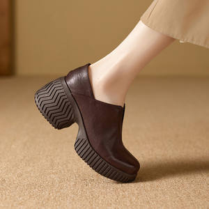 high quality The new French fashion <b>boots</b> of autumn and winter are simple and easy to build sponge cake bottom - Product Image 6