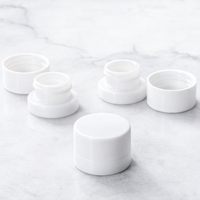 Bocaux en verre blancs de 5 ml, 5 g, étanches, rechargeables, pour échantillons cosmétiques, baume à lèvres, protection UV, avec doublure intérieure pour soins de la peau