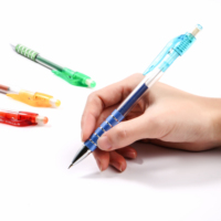 Crayon mécanique transparent à ressort, design créatif, rechargeable, 0,5 mm, vente directe usine