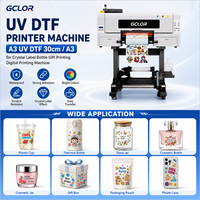 Imprimante UV DTF A3 UV DTF 30cm / A3 pour l'impression numérique d'étiquettes en cristal, de bouteilles et de cadeaux