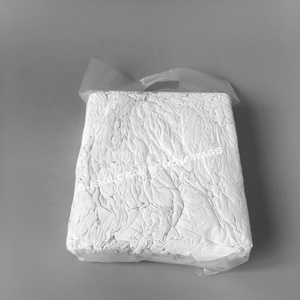 Trapos de limpieza de tela 100% algodón para uso industrial, trapos blancos de camiseta tejida recuperada, absorción de aceite - Product Image 1