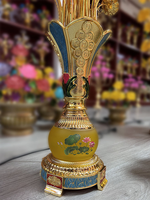 Lampe LED Lotus Grande Taille Everbright Home, Bouddha Guanyin en Verre Coloré, Étanche IP33, Dimmable, Décoration de Jardin pour Noël et les Fêtes