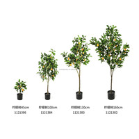 Künstlicher Bonsai 1,3m 12 Stück Umweltfreundliche Früchte Zitronenbaum Topfpflanzen für Hochzeit Weihnachten Heimdekoration