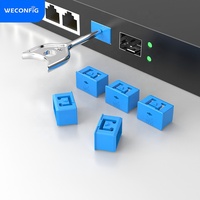 Pemblokir Port SFP dengan Kunci, Pengunci Port SFP, 100 Kunci dengan 2 Kunci Cadangan