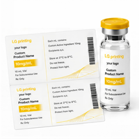 Étiquette adhésive pour flacon en verre de petite taille, emballage pharmaceutique, avec taille personnalisée, adhésif imperméable