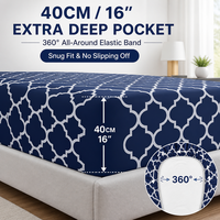 Vente Flash Draps-housses Imprimés Indiens Écologiques Anti-boulochage 80% Coton 20% Polyester pour Maison et Hôtel