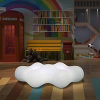 Étanche Led couleur changeante paysage lumière décorative moderne chaise longue cour Patio jardin nuage en forme de banc meubles