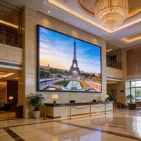 Instalasi Tetap Dalam Ruangan Layar LED Ultra Tipis P3.9 1000x500mm Panel Video Wall LED Aluminium Die-Cast Perawatan Depan