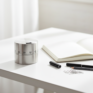 Temporizador de Cocina Mecánico de Acero Inoxidable con Función de <span class=keywords><strong>Cuenta</strong></span> <span class=keywords><strong>Regresiva</strong></span>, 60 Minutos Máximo, Ecológico y Fácil de Usar para Cocinar y Oficina - Product Image 3