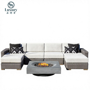 Set Divano <span class=keywords><strong>da</strong></span> Esterno in Rattan PE per Villa, Fattoria, Sala <span class=keywords><strong>da</strong></span> Pranzo Moderna, Patio, con Struttura Regolabile e Cuscini, Arredamento per <span class=keywords><strong>Giardino</strong></span> e Soggiorno - Product Image 3