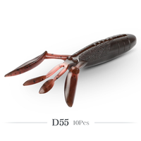 Yibo Leurre souple artificiel en silicone, forme crevette, 9 couleurs, 94mm, 8.4g, anti-accrocs, action coulante, pour eau salée et carpe