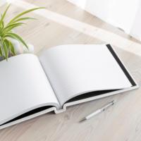 Livre commémoratif en similicuir écologique, livre de condoléances, livre de souvenir, processus de gaufrage personnalisé avec 50 pages, album photo avec fenêtre