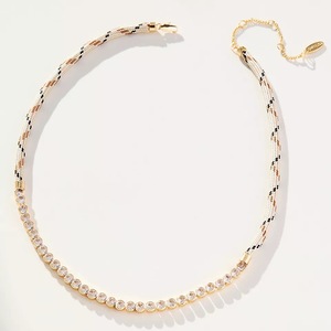<span class=keywords><strong>Collana</strong></span> Sportiva Intrecciata con <span class=keywords><strong>Perle</strong></span> Marroni CAIOOCHE, <span class=keywords><strong>Diamanti</strong></span>, Catena <span class=keywords><strong>di</strong></span> Bambù Lussuosa <span class=keywords><strong>e</strong></span> Accattivante per Feste, <span class=keywords><strong>Collana</strong></span> da Donna - Product Image 2