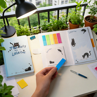 Offres Spéciales : Blocs-Notes Adhésifs Personnalisés en Papier PET 5 Couleurs – Style Livre – Lot de Notes Adhésives Personnalisables