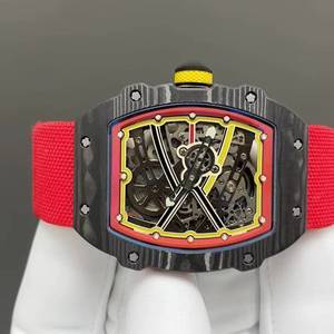Relojes de Lujo para Hombre, Estilo 67-02 Alexander Zverev, Caja de Carbono Roja, Reloj Mecánico Automático Ultra Plano, Deportivo y Ligero - Product Image 2