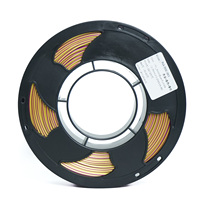 Filament PLA Soie Bicolore et Tricolore 1,75 mm pour Imprimante 3D, 250 g (2,2 lb) – PLA Soie Multicolore Haute Vitesse