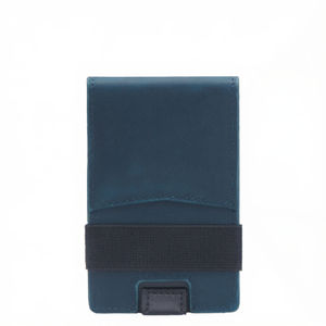 Portefeuille minimaliste fin en cuir véritable pour homme, avec blocage RFID, à ouverture rapide, pour l'extérieur - Product Image 3