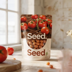 Bolsas de Mylar Reutilizables con Cierre de Seguridad para Niños, con Ventana Transparente y Personalizadas, para Semillas de Tomate y Girasol, Disponibles en Stock - Product Image 1