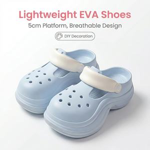 Botines de cuña Mary Jane de moda para mujer, suaves y cómodos, de la serie de colores Macaron, para interior y exterior. - Product Image 4