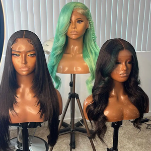 Wig HD Lace Frontal 13x6, Rambut Manusia Virgin Raw Body Wave, Kutikula Tersusun Rapi, Wig HD Lace Frontal Tanpa Lem untuk Wanita Kulit Hitam - Product Image 1