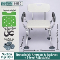 Chaise de douche pliable à hauteur réglable, gain de place, montage sans outils, pour la vente en gros