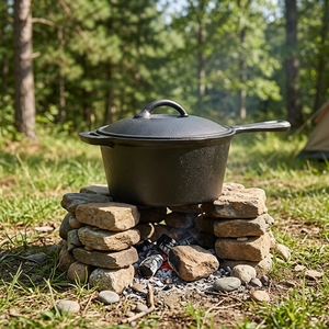 <span class=keywords><strong>Cocotte</strong></span> hollandaise ronde <span class=keywords><strong>en</strong></span> <span class=keywords><strong>fonte</strong></span> 2QT, antiadhésive, pré-assaisonnée, personnalisable, <span class=keywords><strong>en</strong></span> promotion, pour extérieur, compatible four, gaz et induction - Product Image 1