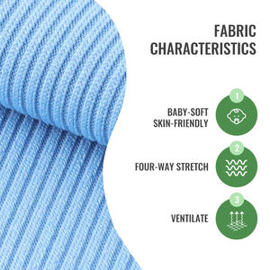 Tissu côtelé en polyester 3x3, tricotage côtelé, structure durable et stable, matériau de qualité supérieure pour la confection de vêtements - Product Image 3